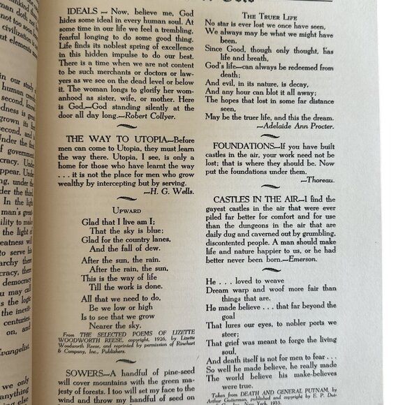 Vtg Leaves of Gold Book 1948 Revised Edition Inspirational Prayers Leatherette - Picture 5 of 6